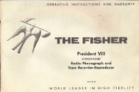 Fisher PRESIDENT-8 - Owners Manual